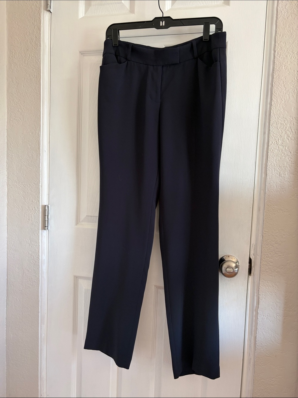 LOFT Navy Straight-Leg Dress Pants